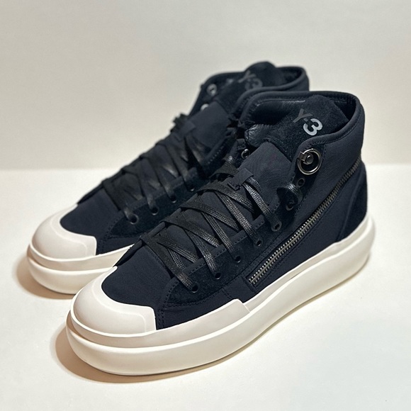 Y-3 AJATU COURT HIGH 'BLACK WHITE' - Picture 2 of 5